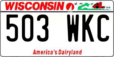 WI license plate 503WKC