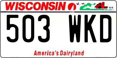 WI license plate 503WKD