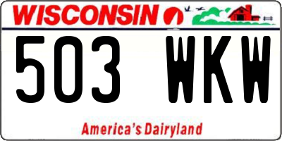 WI license plate 503WKW