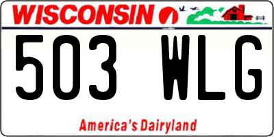 WI license plate 503WLG