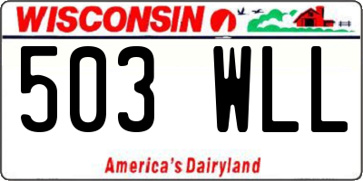 WI license plate 503WLL