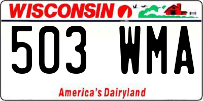 WI license plate 503WMA