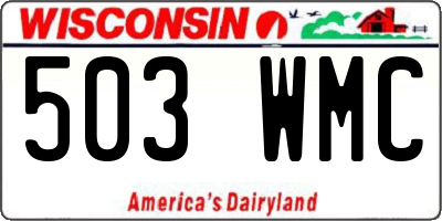 WI license plate 503WMC