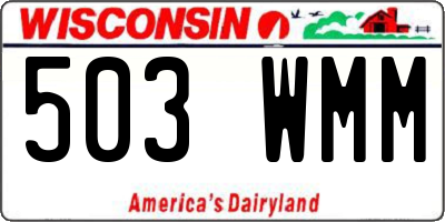 WI license plate 503WMM