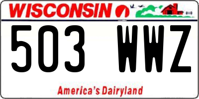 WI license plate 503WWZ