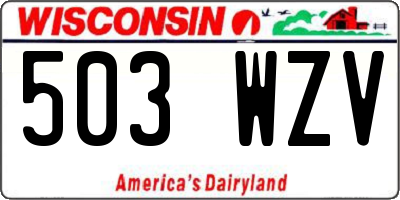 WI license plate 503WZV