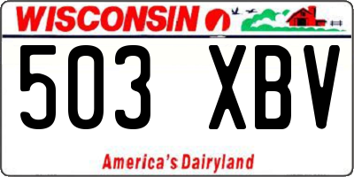 WI license plate 503XBV