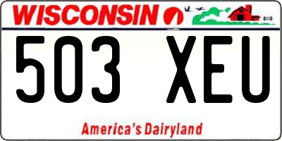 WI license plate 503XEU
