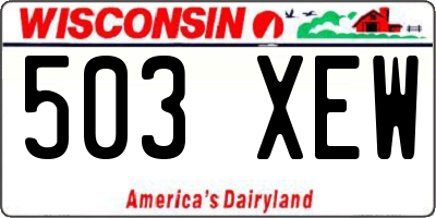 WI license plate 503XEW