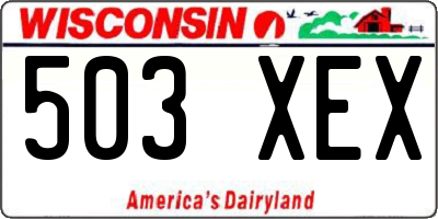 WI license plate 503XEX