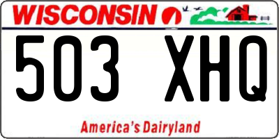 WI license plate 503XHQ