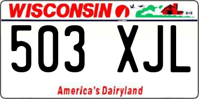 WI license plate 503XJL