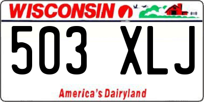 WI license plate 503XLJ