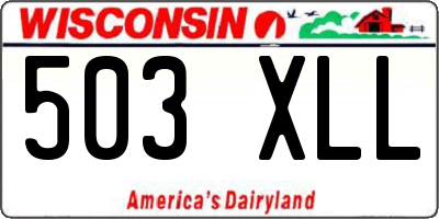 WI license plate 503XLL