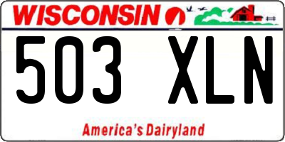WI license plate 503XLN