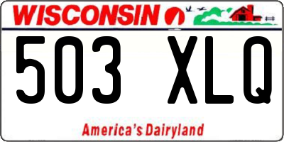 WI license plate 503XLQ