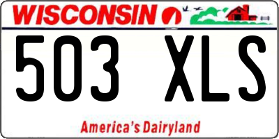WI license plate 503XLS