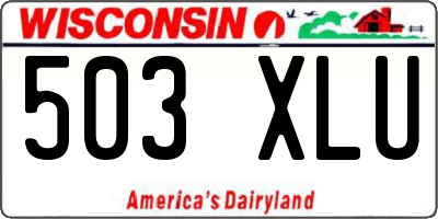WI license plate 503XLU