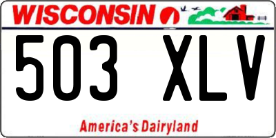WI license plate 503XLV