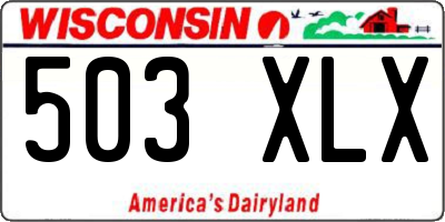 WI license plate 503XLX