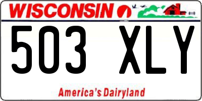 WI license plate 503XLY