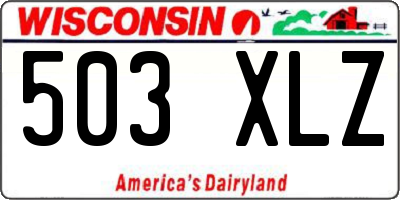WI license plate 503XLZ