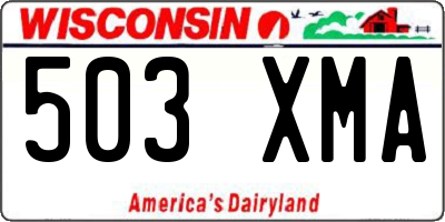 WI license plate 503XMA