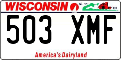 WI license plate 503XMF