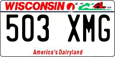 WI license plate 503XMG