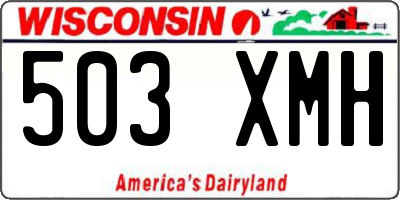 WI license plate 503XMH