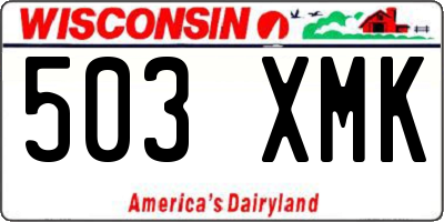 WI license plate 503XMK