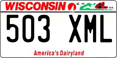 WI license plate 503XML