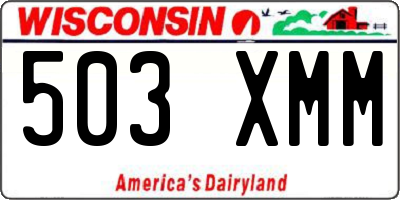 WI license plate 503XMM