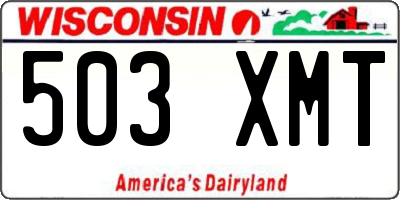 WI license plate 503XMT