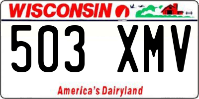 WI license plate 503XMV