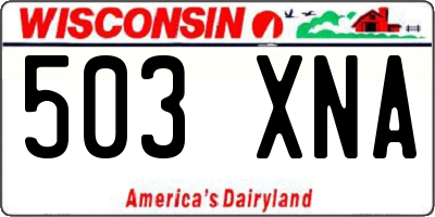 WI license plate 503XNA