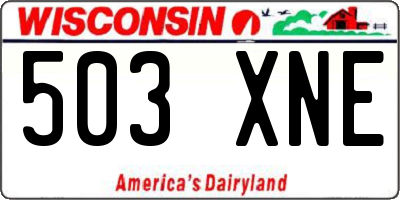 WI license plate 503XNE
