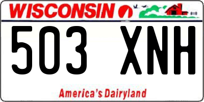 WI license plate 503XNH