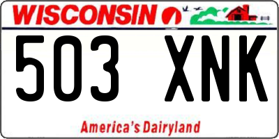 WI license plate 503XNK