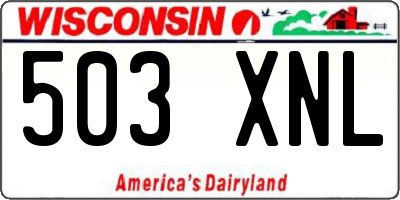 WI license plate 503XNL