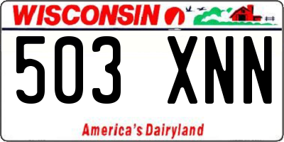 WI license plate 503XNN