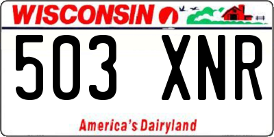 WI license plate 503XNR