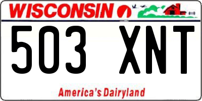 WI license plate 503XNT
