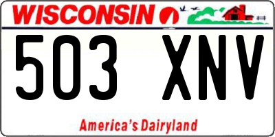 WI license plate 503XNV