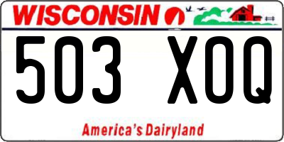 WI license plate 503XOQ