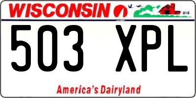 WI license plate 503XPL