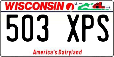 WI license plate 503XPS