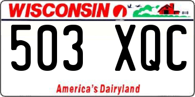 WI license plate 503XQC