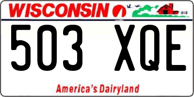 WI license plate 503XQE