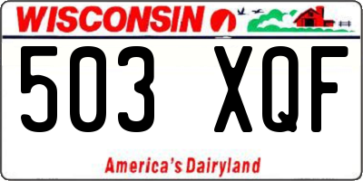 WI license plate 503XQF